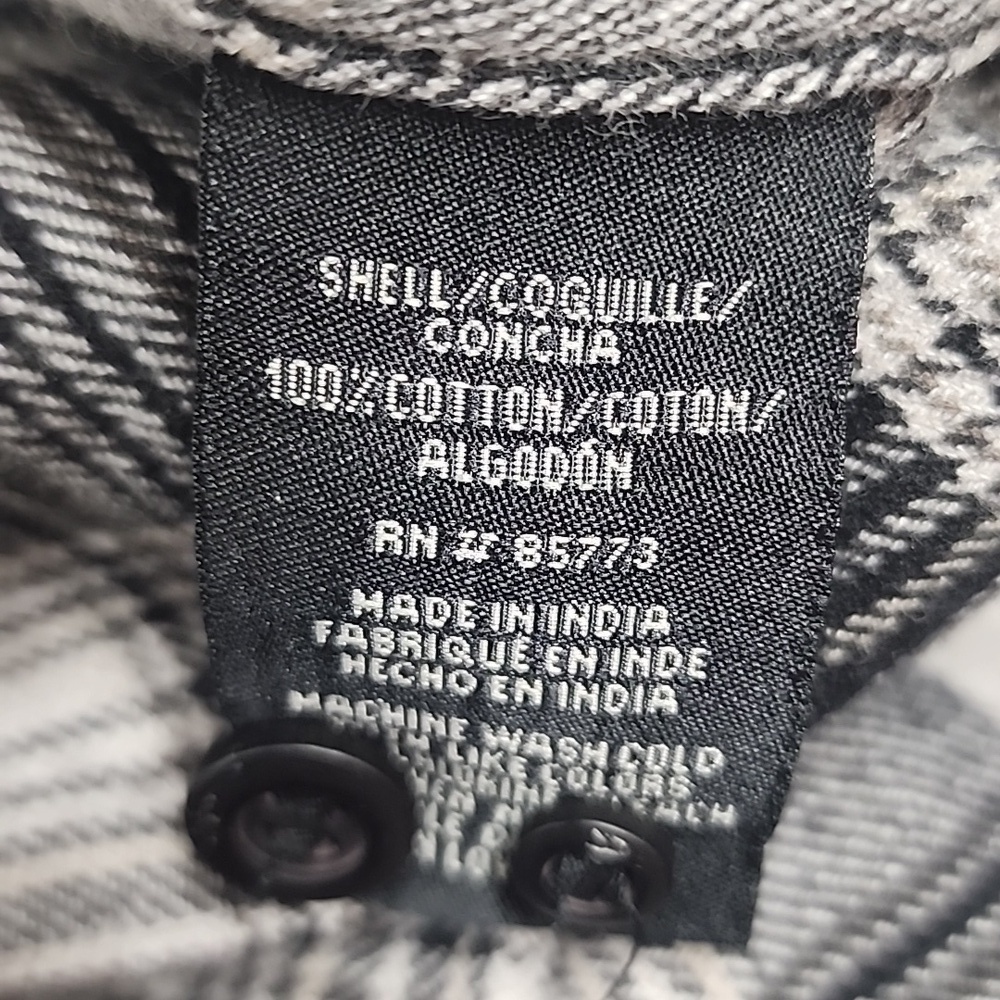 O'NEILL Large classic fit 100% cotton black/gray button down long sleeve shirt - Picture 10 of 10